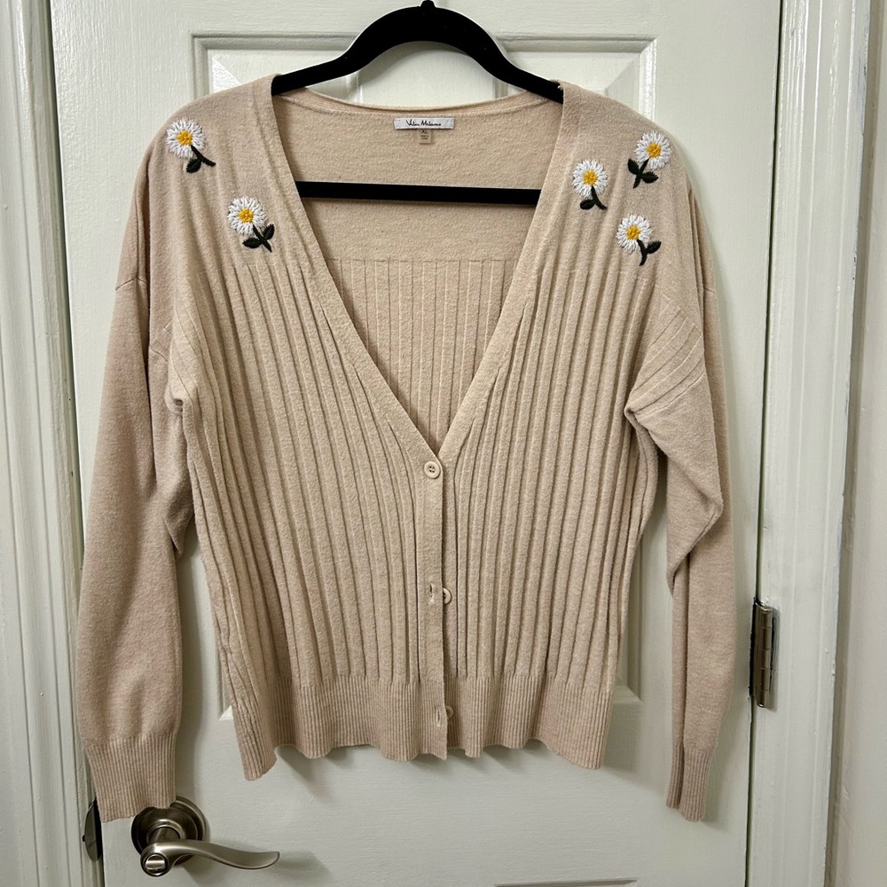 Floral Embroidered Cardigan